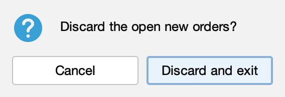 Exit asks first while new orders are open